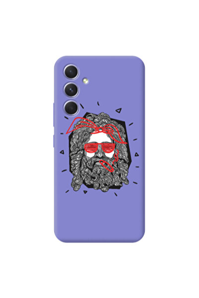 Other Samsung A36 Cool glasses Purple Colored Silicone TPU Θήκη