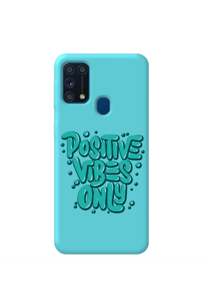 Other Samsung M31 Positive Vibes Only Turquoise Colored Silicone TPU Θήκη