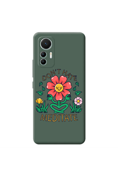 Other Xiaomi Mi 12 Lite Meditate Dark Green Colored Silicone TPU Θήκη