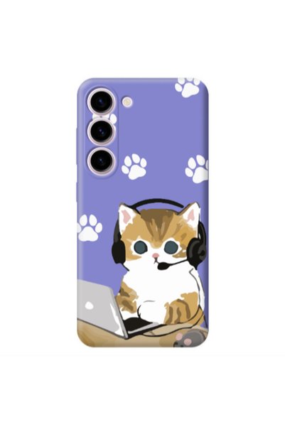 Other Samsung S24 Call Center Purple Colored Silicone TPU Θήκη