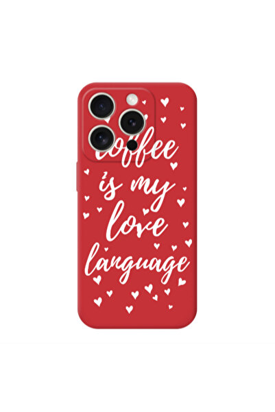 Other Apple Iphone 16 Pro Coffe is my love language Red Colored Silicone TPU ...