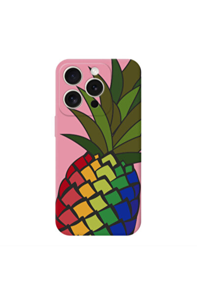 Other Apple Iphone 16 Pro Pineapple 2 Pink Colored Silicone TPU Θήκη