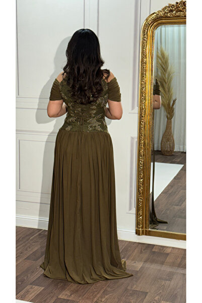 TREASUREISLAND Loren Evening Dress Oily Embroidered Corseted Back Tie Dress |...