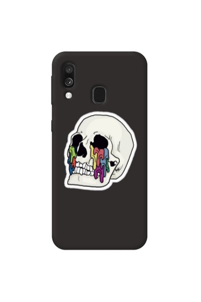 Other Samsung A40 Skull Black Colored Silicone TPU Θήκη
