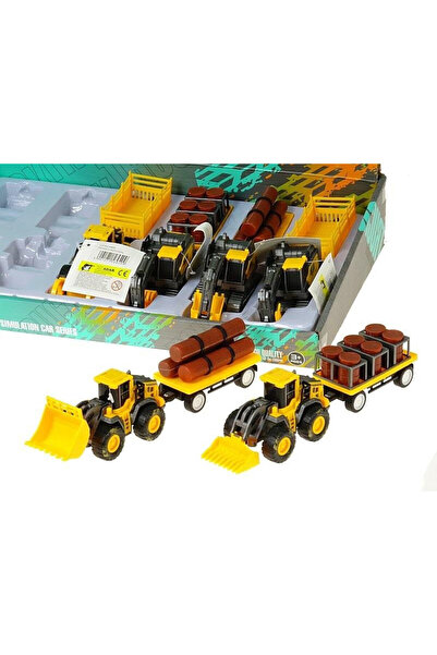 adar Set jucarii vehicule de constructie ADAR, din plastic, cu remorca si acc...