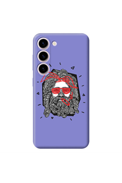 Other Samsung S23 Plus Cool glasses Purple Colored Silicone TPU Θήκη