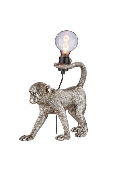 Gilde Επιτραπέζιο Φωτιστικό Monkey 37161 13x39,5x37εκ. 1xE27 60W Ασημί