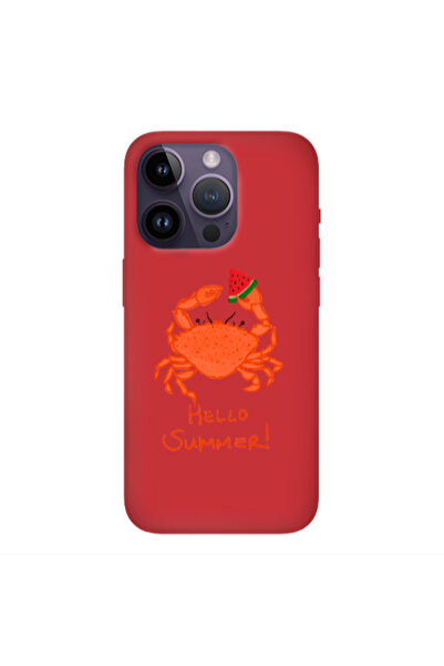 Other Apple iPhone 14 Pro Max Hello Summer! Red Colored Silicone TPU Θήκη