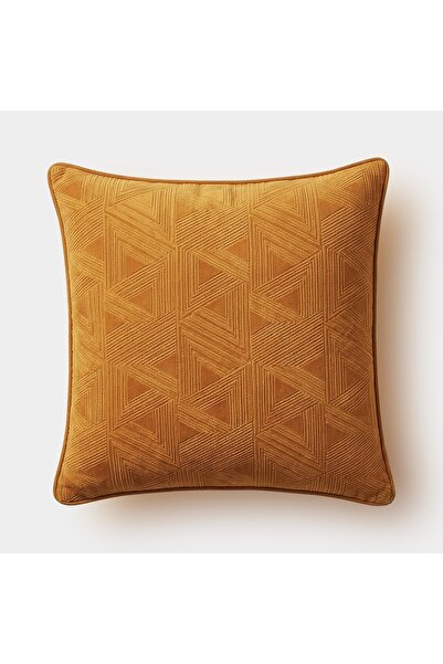 Lidoma Home "vertex" textured throw pillow cover - 45x45 - mustard