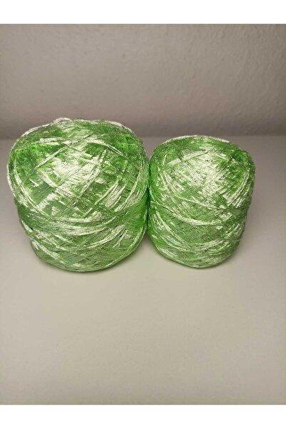 kartopya Fıstık Yeşili Renkli Küçük Pullu Floş Pul İp 150 Gr(100+50 Gr)