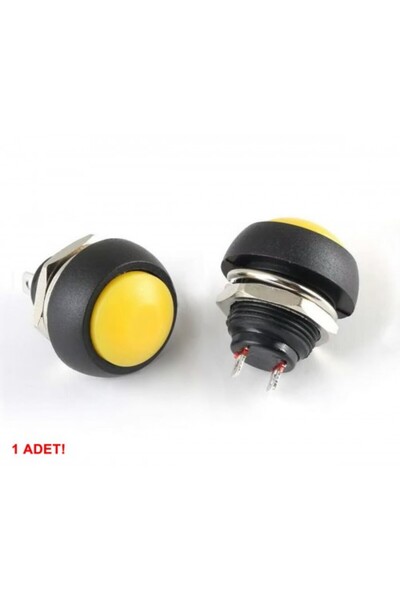 Roboyol Store 12mm PBS-33B Push Buton Sarı