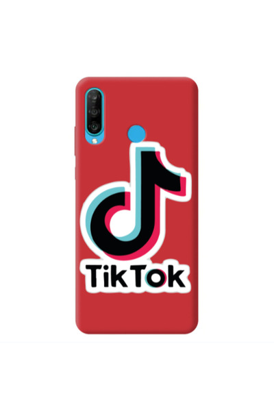 Other Huawei P30 Lite Tik Tok Red Colored Silicone TPU Θήκη