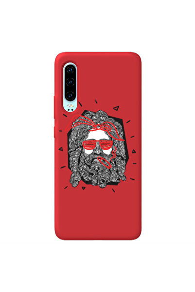 Other Huawei P30 Cool glasses Red Colored Silicone TPU Θήκη