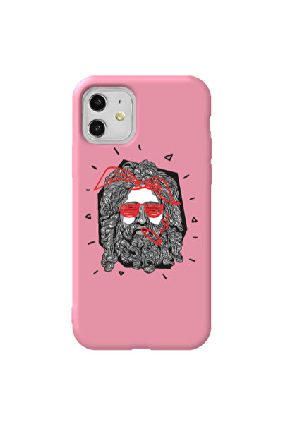 Other Apple iPhone 11 Cool glasses Pink Colored Silicone TPU Θήκη