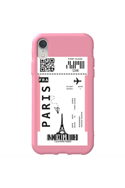 Other Apple iPhone Xr Paris FRA Pink Colored Silicone TPU Θήκη