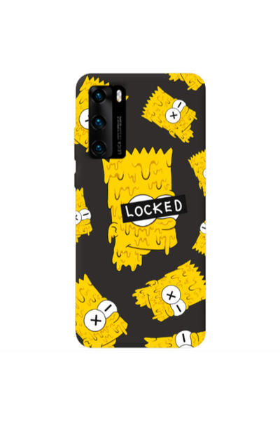 Other Huawei P40 Bart Simpson Black Colored Silicone TPU Θήκη