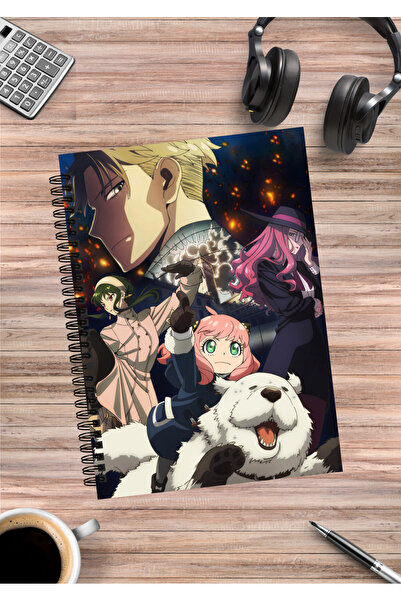 mertfigur Spy X Family Anya Yor Loid Forger Anime Spiral Notebook A5 (50 Sheets)