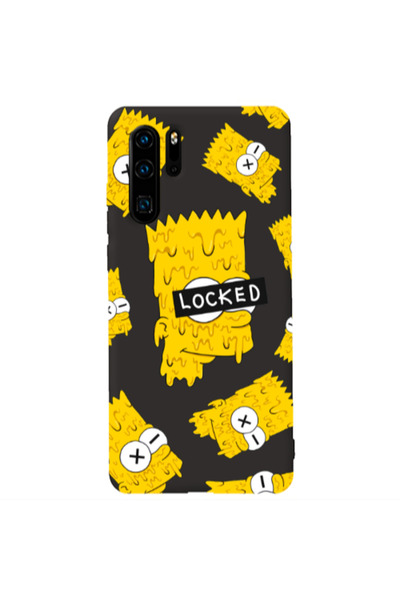 Other Huawei P30 Pro Bart Simpson Black Colored Silicone TPU Θήκη
