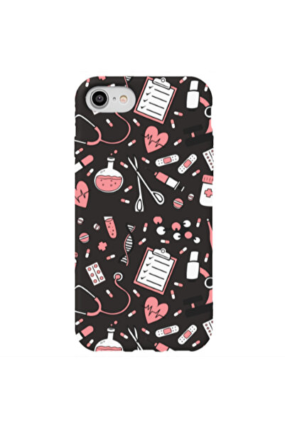 Other Apple iPhone 7 Laboratory Black Colored Silicone TPU Θήκη