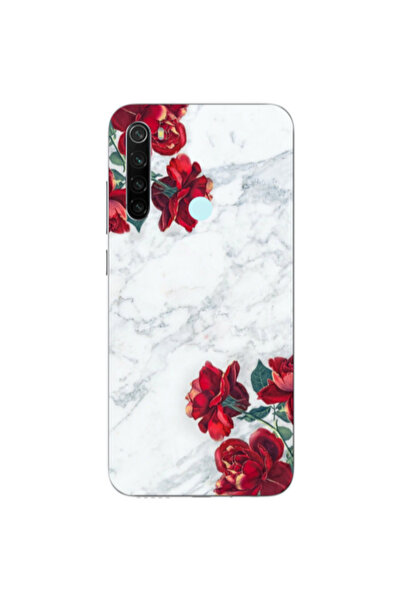 Other Xiaomi Redmi Note 8 Marble and roses Transparent Silicone TPU Θήκη