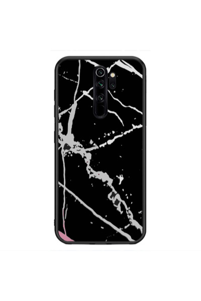 Other Xiaomi Redmi Note 8 Pro Marble Cream Cracks Black Glossy Θήκη
