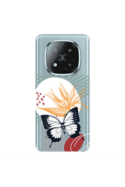 Other Xiaomi Redmi Note 14 Pro + 5g Butterfly Lines Transparent Silicone TPU ...
