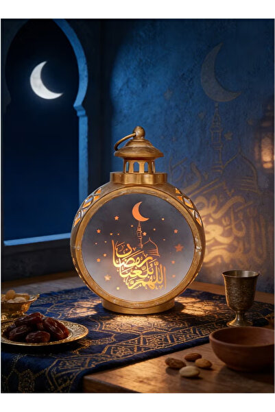 GGEROU Ramadan Lantern Mini Gold Candle Lantern Decorative Hanging Lantern Ei...