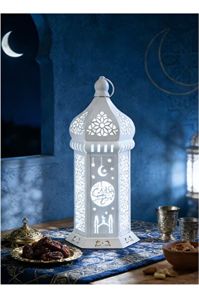 GGEROU Eid Mubarak Decoration LED Lanterns Intricate Hollow-Out Islamic Moon ...