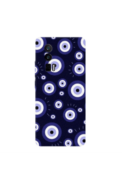 Other Xiaomi Poco F5 Pro Purple evil eye bead Transparent Silicone TPU Θήκη