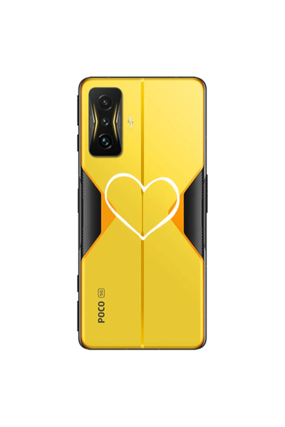 Other Xiaomi Poco F4 Gt White heart Transparent Silicone TPU Θήκη