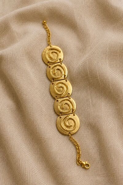 Clandestino Bohemian Spiral Bracelet Gold Color