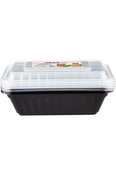 ARAX Microwave Containers w/ Lids R/T 750ml 5's