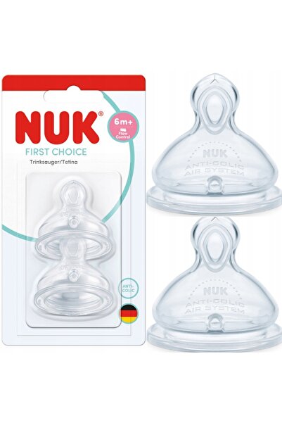 Nuk | First Choice Θηλές Σιλικόνης Με Έλεγχο Ροής 6m+ Flow Control | 2τμχ