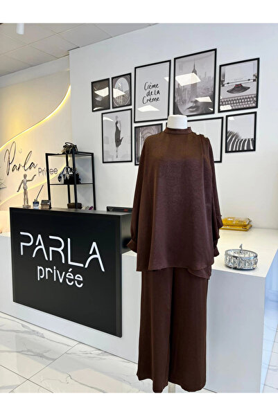 Otto Omuzdan Düğmeli Pantolonlu Tunik Takım