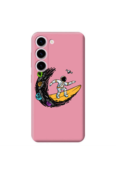 Other Samsung S23 Plus Surf in space Pink Colored Silicone TPU Θήκη