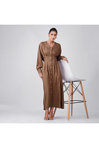 LINELLE Purple Patchwork Floral Faux-Wrap Maxi Dress