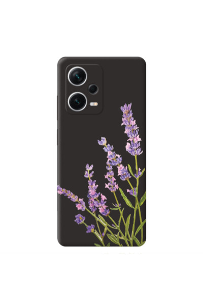 Other Xiaomi Poco X5 Flowers 8 Black Colored Silicone TPU Θήκη