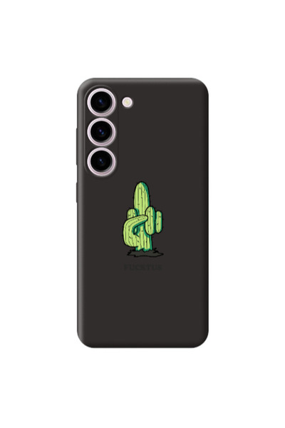 Other Samsung S23 Plus Green Cactus Black Colored Silicone TPU Θήκη