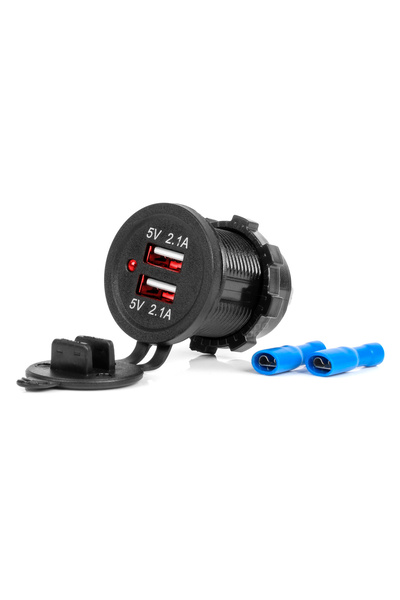 AMIO Incarcator auto moto impermeabil 2x USB 12/24V MOD-04 AMiO, cu iluminare...