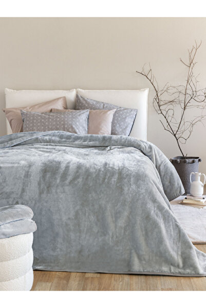 PALAMAIKI Κουβέρτα Βελουτέ 160x220 Dream Velour/3 ash