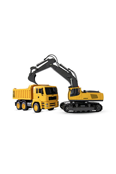 Amewi 2-în-1 RTR Camion basculant și Excavator 22713
