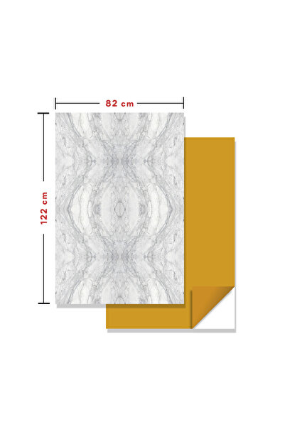 TİNK Kendinden Yapışkanlı Mermer Desenli Panel Gri Ağ Desen 82x122 (5 Adet ) ...