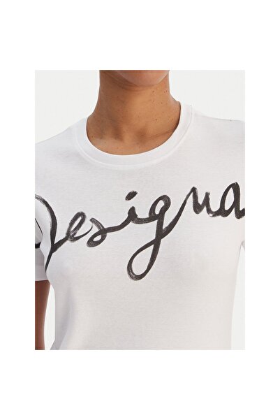 Desigual Tricou de damă 26SWTK07 Alb