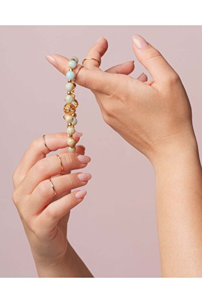 THE GEM STORIES JEWELRY Βραχιόλι από ίασπι με στοιχείο φιλιγκράν