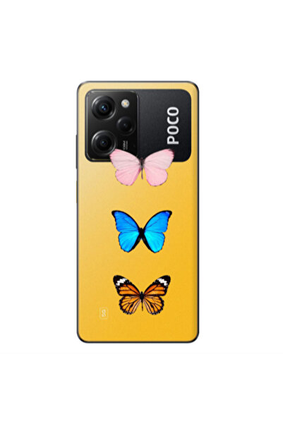 Other Xiaomi Poco X5 Pro Triple Butterfly Transparent Silicone TPU Θήκη
