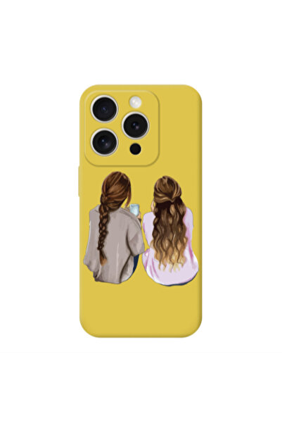 Other Apple Iphone 16 Pro Max Friends Yellow Colored Silicone TPU Θήκη
