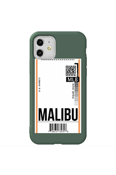 Other Apple iPhone 11 Malibu Travel More Dark Green Colored Silicone TPU Θήκη