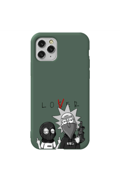 Other Apple iPhone 11 Pro Max Rick Loser Dark Green Colored Silicone TPU Θήκη