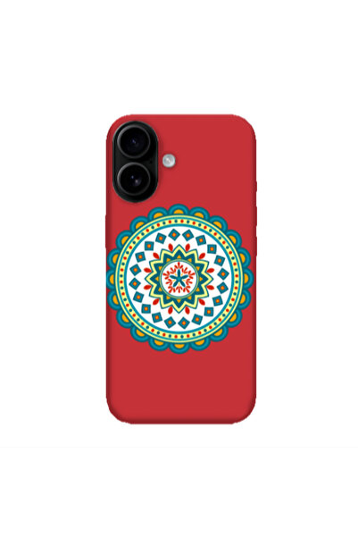 Other Apple Iphone 16 plus Mandala D11 Red Colored Silicone TPU Θήκη