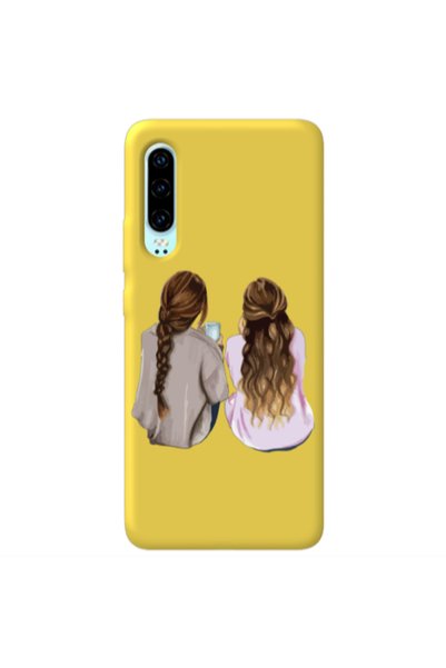 Other Huawei P30 Friends Yellow Colored Silicone TPU Θήκη